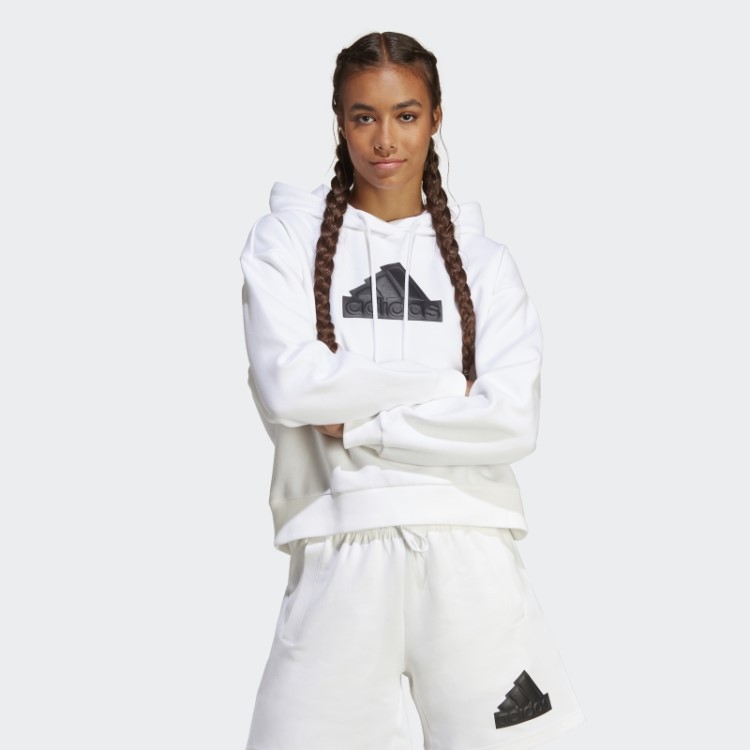 Distintivo De ícones Do Futuro Branco Do Esporte Com Capuz Adidas Fashion