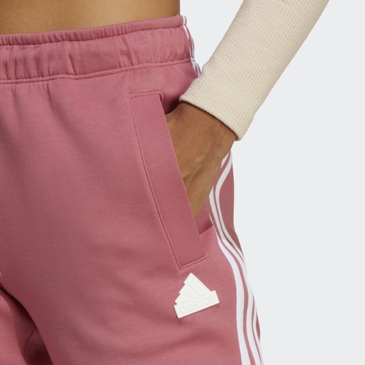 Calça Regular Com As Três Listras Pink Future Icons Da Adidas