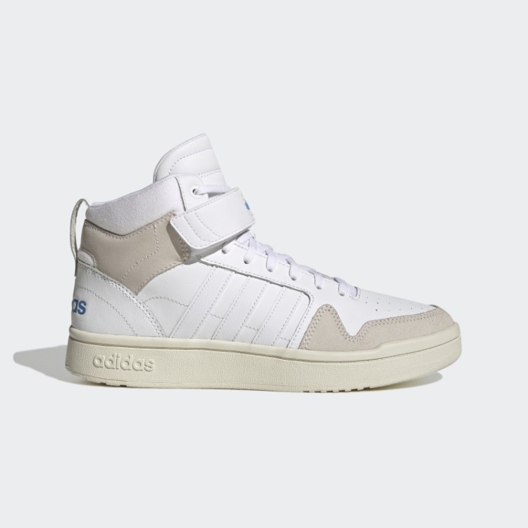 Branco Postmove Mid Cloudfoam Super Estilo De Vida Tênis De Basquete Mid Clássico Adidas