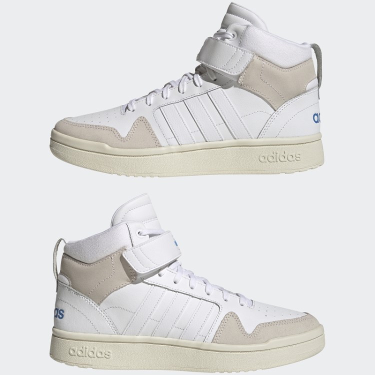 Branco Postmove Mid Cloudfoam Super Estilo De Vida Tênis De Basquete Mid Clássico Adidas