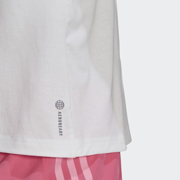 Regata Adidas Train Icons 3 Bar Logo Branca