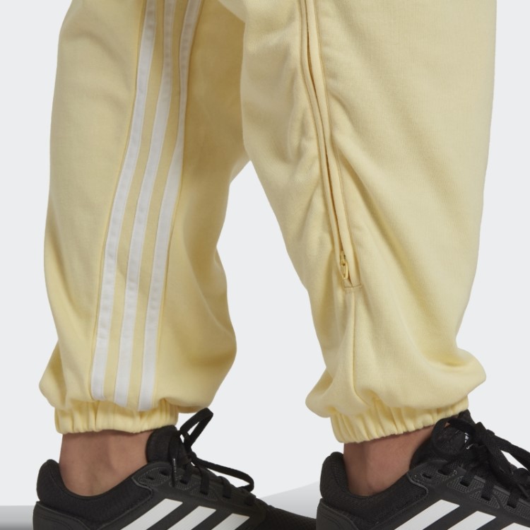 Calça Jogger Superdimensionada Com 3 Listras Hyperglam E Zíperes Laterais Amarelo Adidas