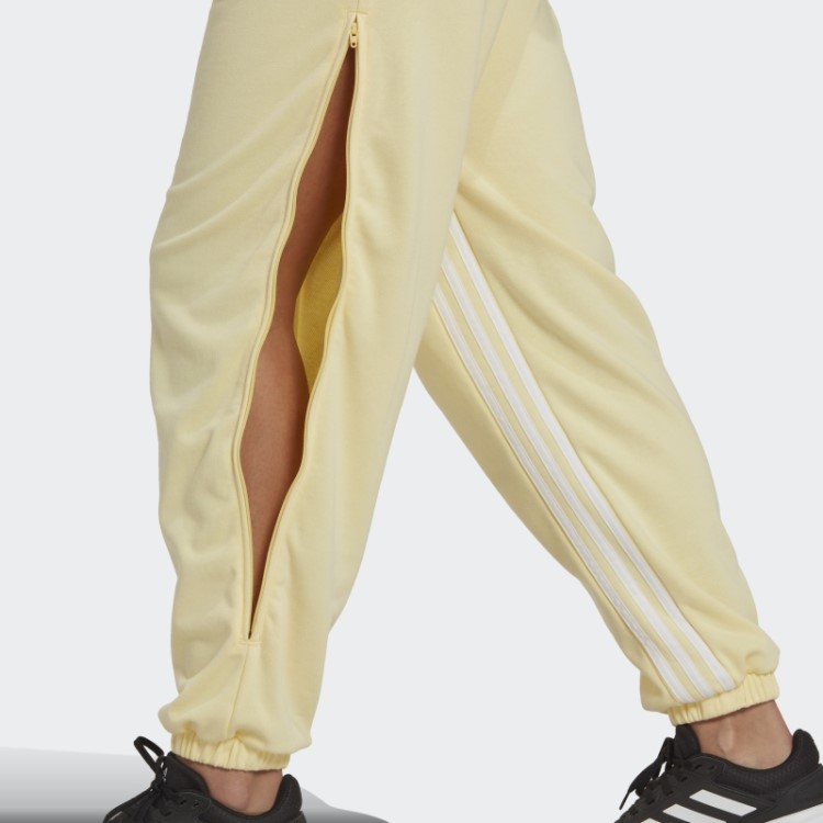 Calça Jogger Superdimensionada Com 3 Listras Hyperglam E Zíperes Laterais Amarelo Adidas