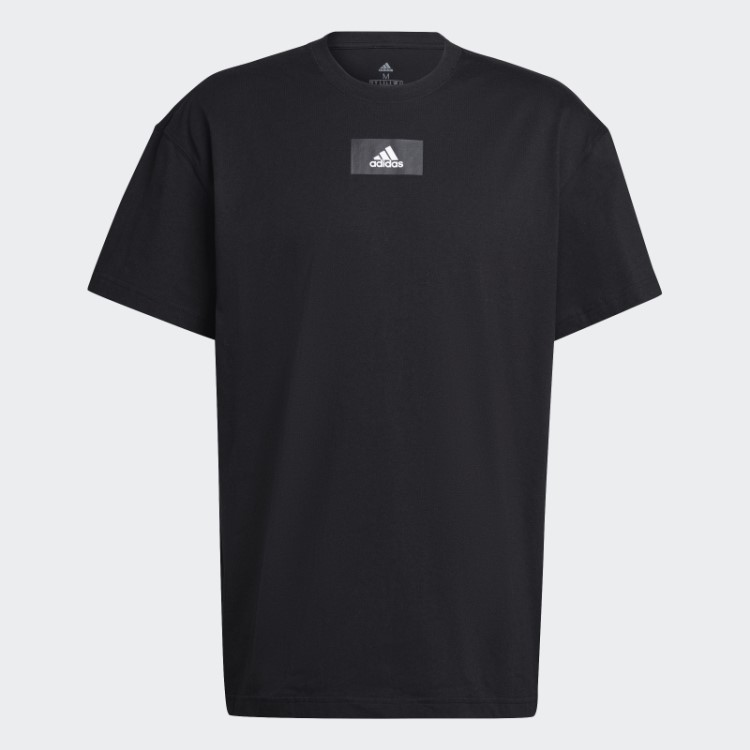 Essentials Tee Vivid Com Ombro Descaído Preto Adidas