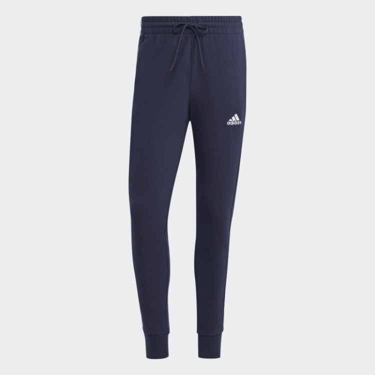 Calça Adidas Essentials French Terry Cuffed Cuff Com As Três Listras Branca Estilosa