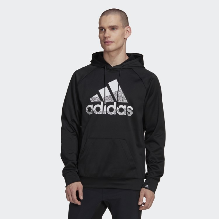 Adidas Black Aeroready Game And Go Big Logo Moletom Com Capuz