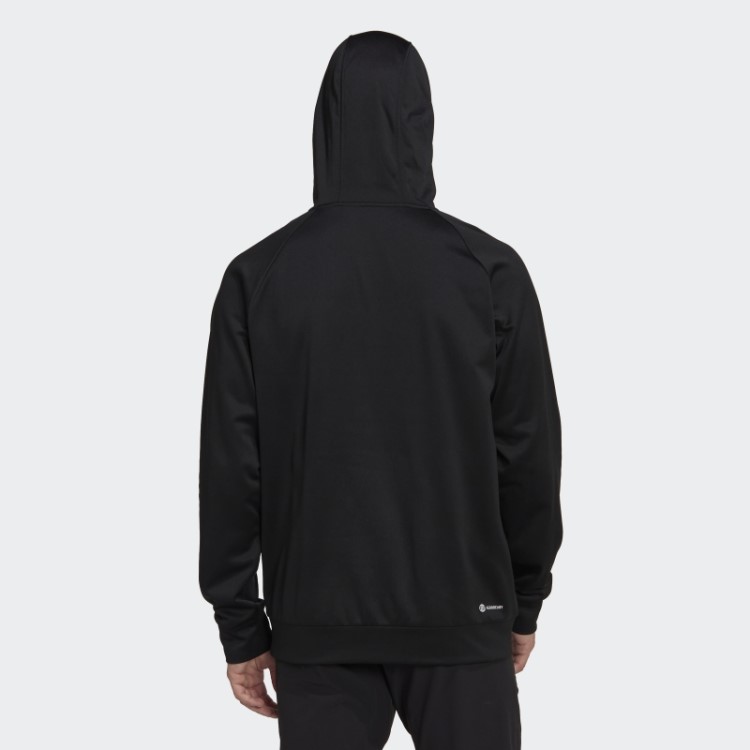 Adidas Black Aeroready Game And Go Big Logo Moletom Com Capuz