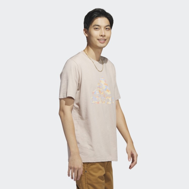Camiseta Taupe Camo Manga Curta Adidas