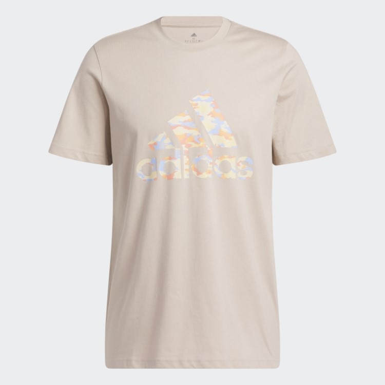 Camiseta Taupe Camo Manga Curta Adidas
