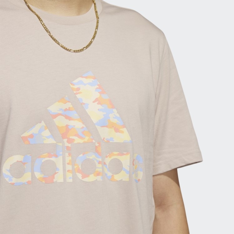 Camiseta Taupe Camo Manga Curta Adidas