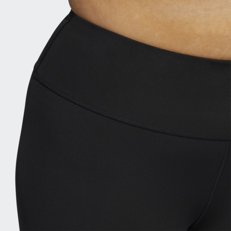 Leggings Curtas Fashion Adidas Black Optime Para Treino