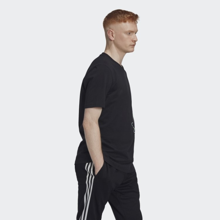 Camiseta Preta Manga Curta Adidas Hyperreal