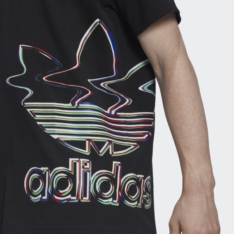 Camiseta Preta Manga Curta Adidas Hyperreal