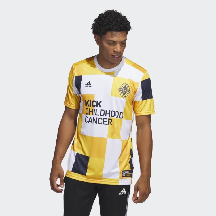Vancouver Whitecaps Fc Kick Camisa Pré-jogo Câncer Infantil Adidas Coll Gold