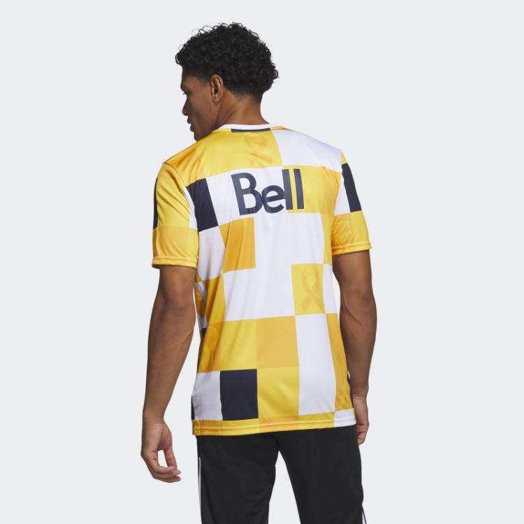 Vancouver Whitecaps Fc Kick Camisa Pré-jogo Câncer Infantil Adidas Coll Gold