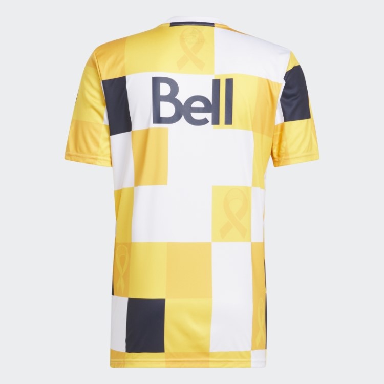 Vancouver Whitecaps Fc Kick Camisa Pré-jogo Câncer Infantil Adidas Coll Gold