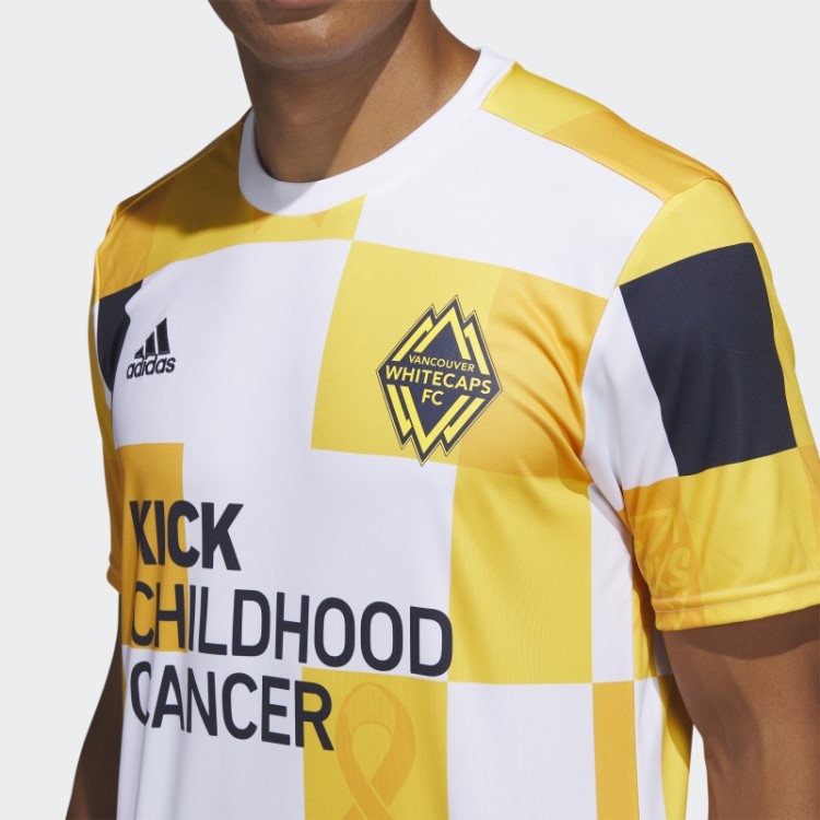 Vancouver Whitecaps Fc Kick Camisa Pré-jogo Câncer Infantil Adidas Coll Gold