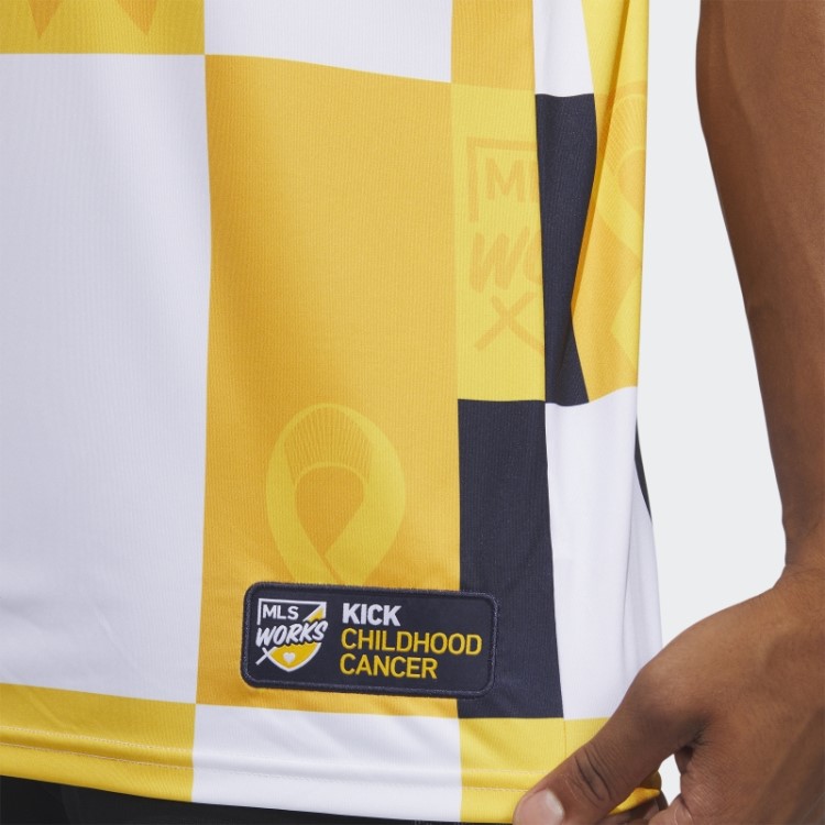 Vancouver Whitecaps Fc Kick Camisa Pré-jogo Câncer Infantil Adidas Coll Gold