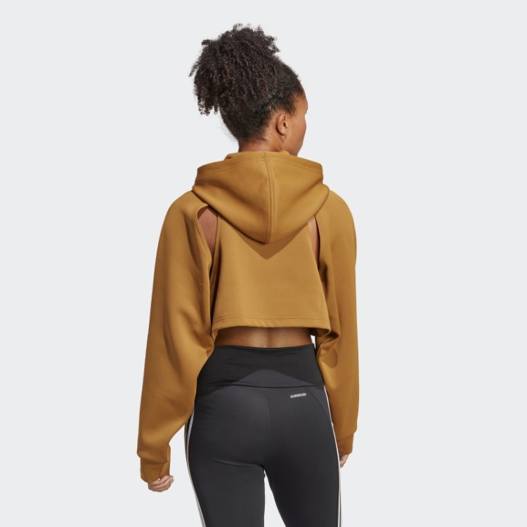 Moletom Adidas Hiit Aeroready Cropped Bronze