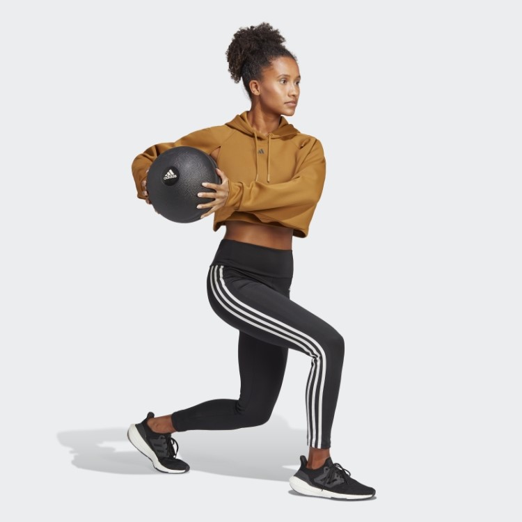 Moletom Adidas Hiit Aeroready Cropped Bronze