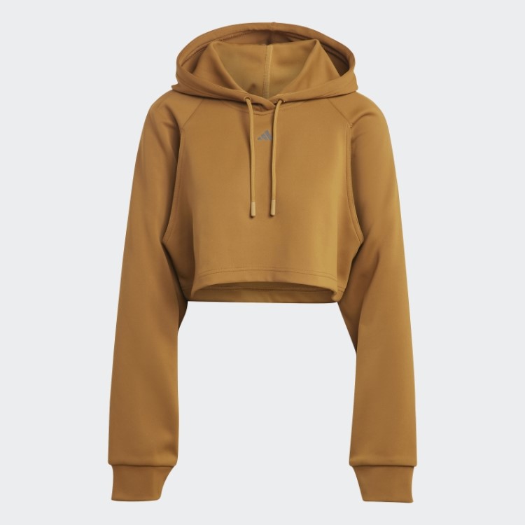 Moletom Adidas Hiit Aeroready Cropped Bronze