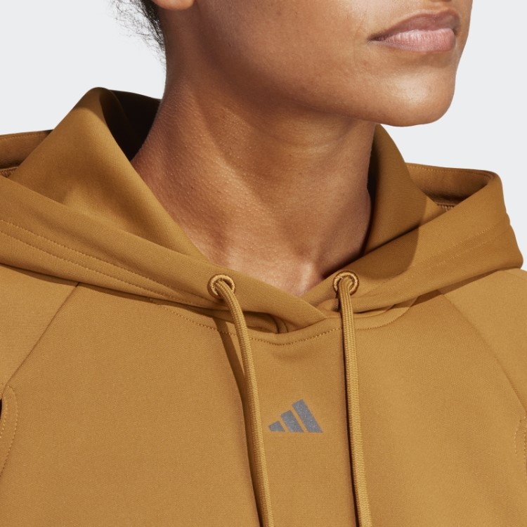 Moletom Com Capuz Hiit Aeroready Crop Training Bronze Adidas