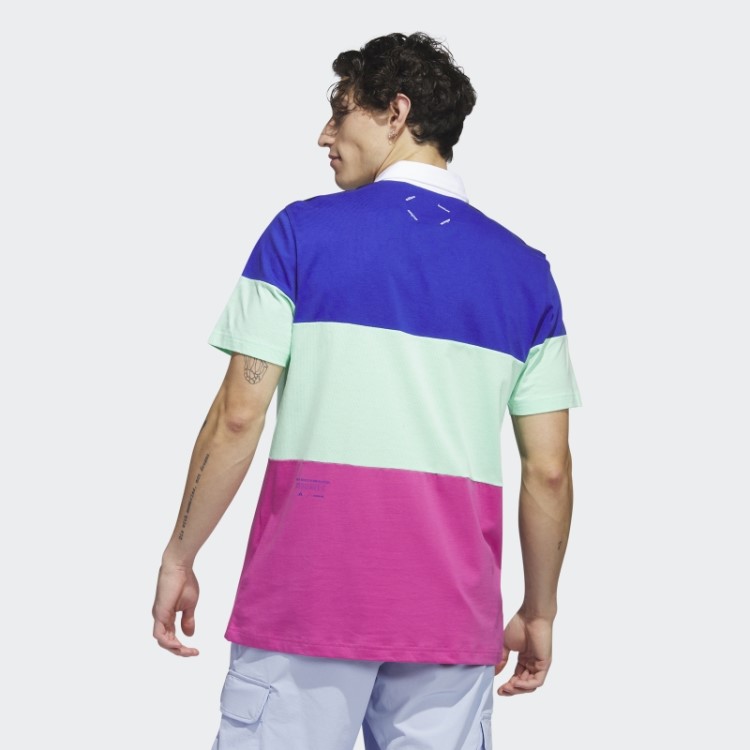 Adicross Block Camisa Pólo De Golfe Azul Adidas