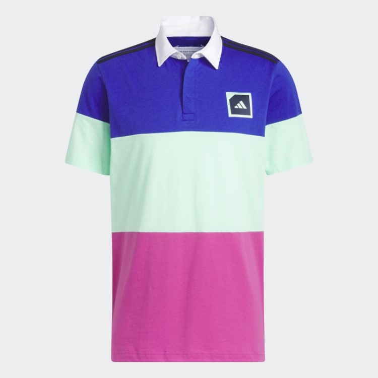 Adicross Block Camisa Pólo De Golfe Azul Adidas