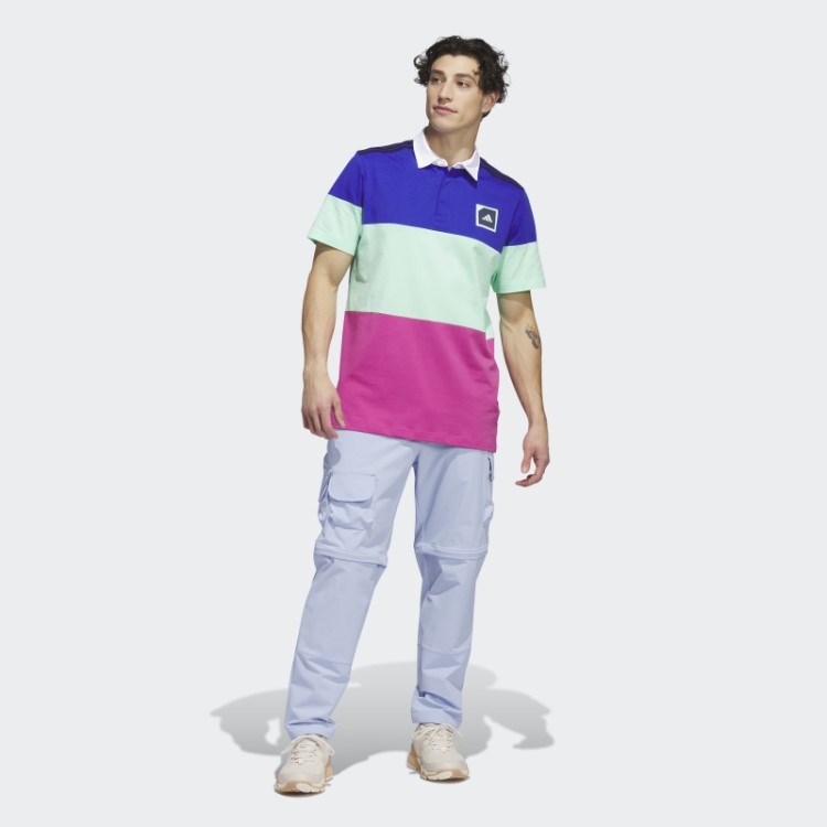 Adicross Block Camisa Pólo De Golfe Azul Adidas
