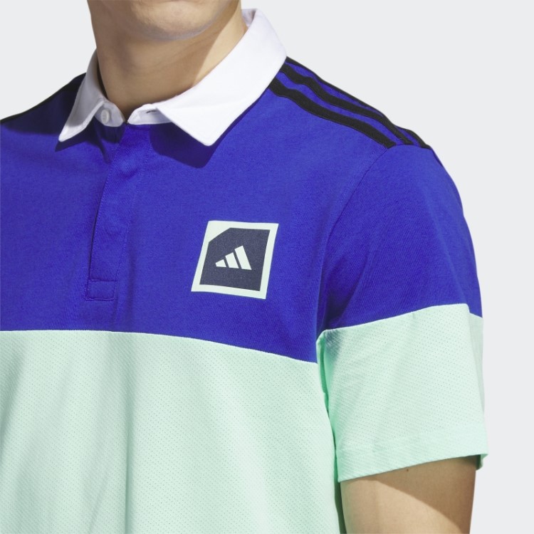 Adicross Block Camisa Pólo De Golfe Azul Adidas
