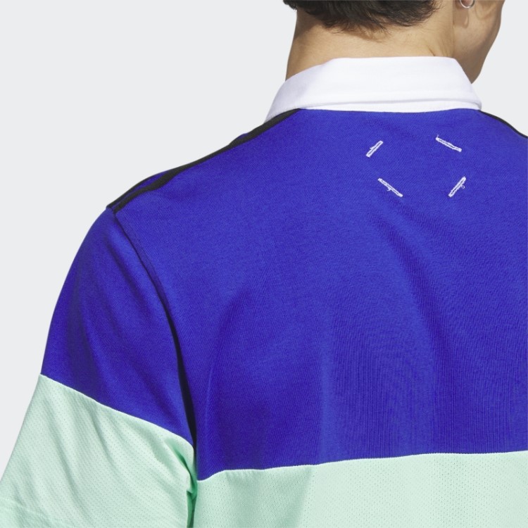 Adicross Block Camisa Pólo De Golfe Azul Adidas