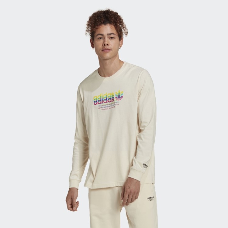 Hiperreal Camiseta Manga Longa Branca Adidas