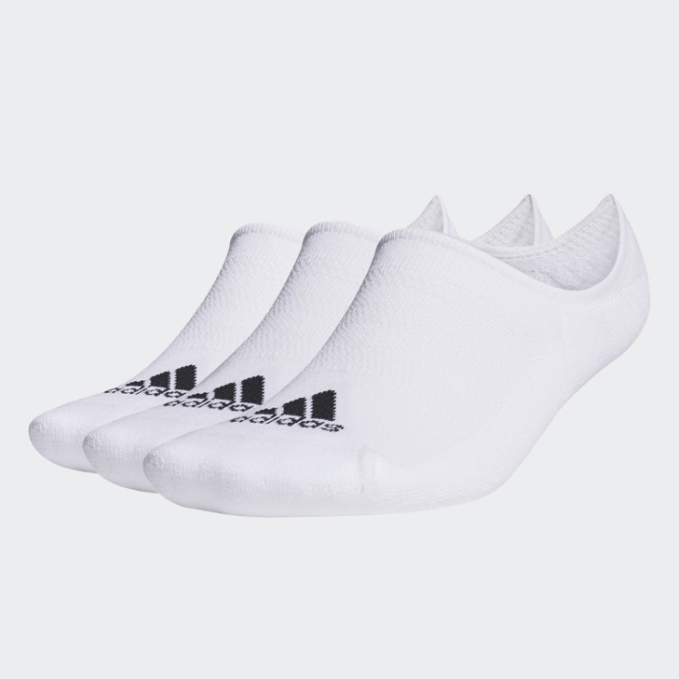 Meias Cano Baixo 3 Pares Branco Adidas