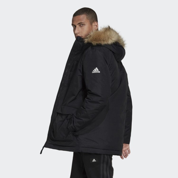 Parka Preta Utilitas Com Capuz Adidas Estilosa