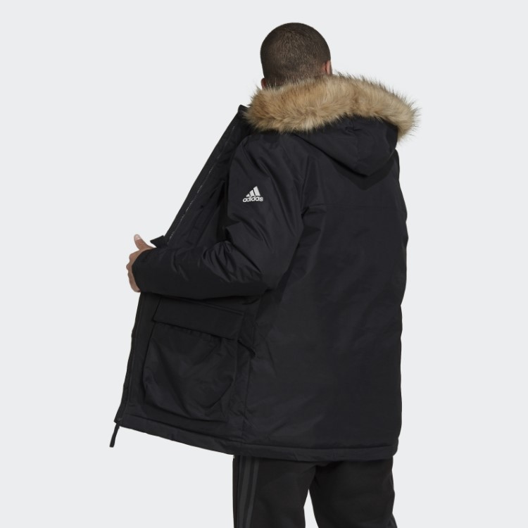 Parka Preta Utilitas Com Capuz Adidas Estilosa