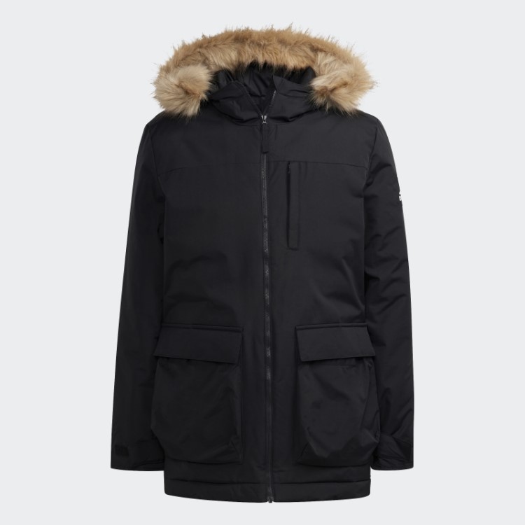 Parka Preta Utilitas Com Capuz Adidas Estilosa
