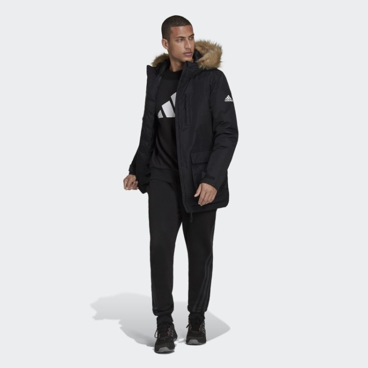 Parka Preta Utilitas Com Capuz Adidas Estilosa