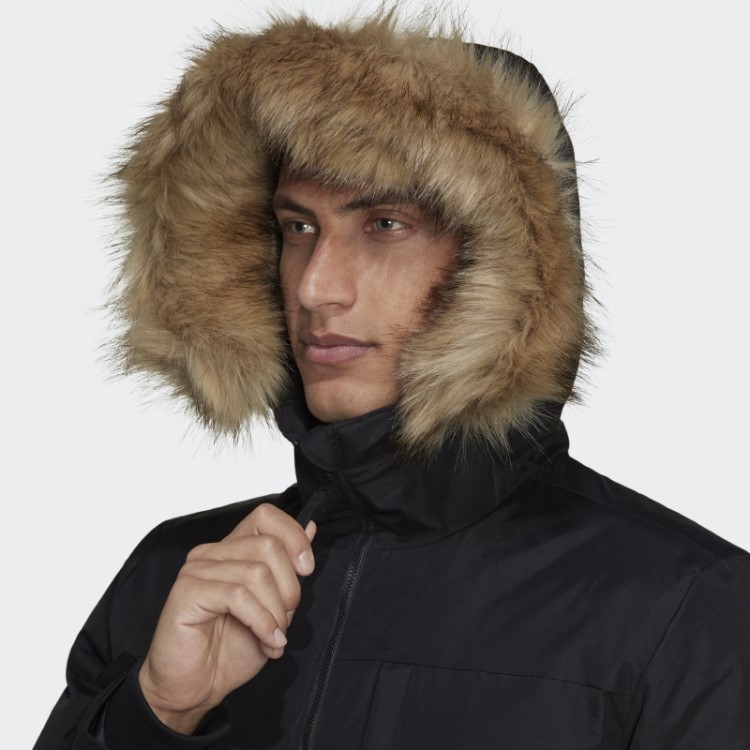 Parka Preta Utilitas Com Capuz Adidas Estilosa