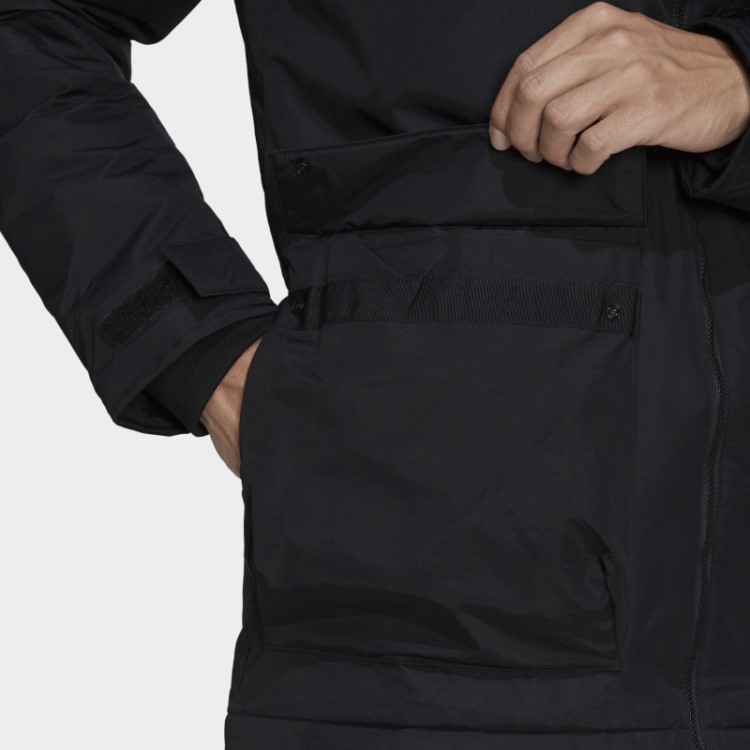 Parka Preta Utilitas Com Capuz Adidas Estilosa