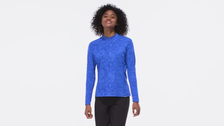 Ultimate365 Tour Camisa De Golfe Manga Longa Estampada Azul Adidas
