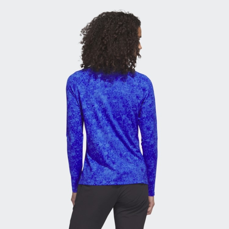 Ultimate365 Tour Camisa De Golfe Manga Longa Estampada Azul Adidas