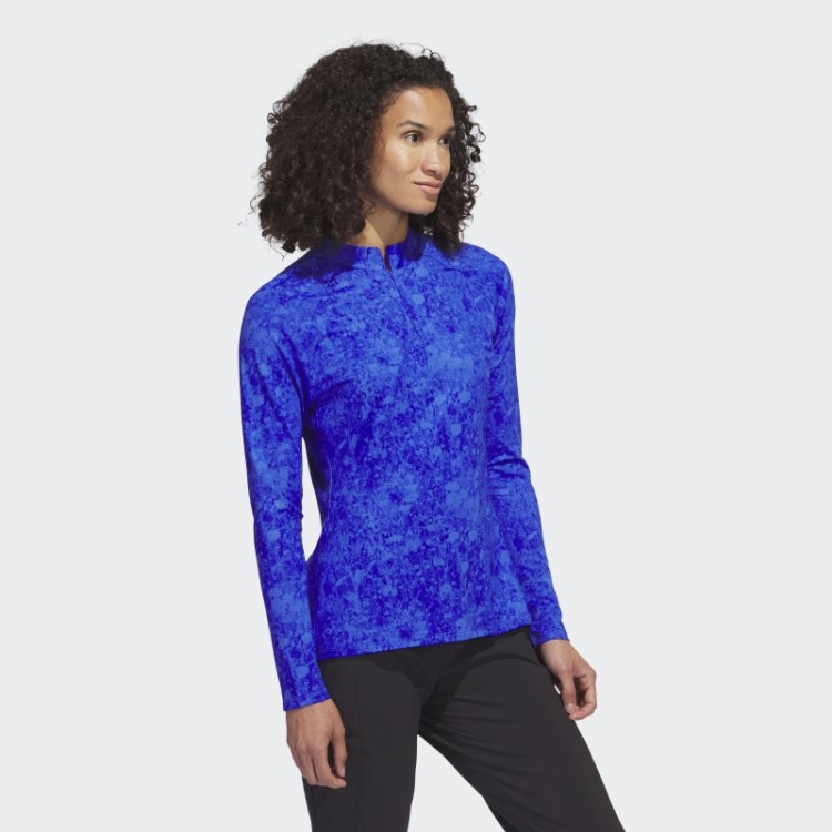Ultimate365 Tour Camisa De Golfe Manga Longa Estampada Azul Adidas