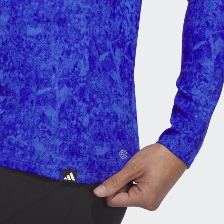 Ultimate365 Tour Camisa De Golfe Manga Longa Estampada Azul Adidas