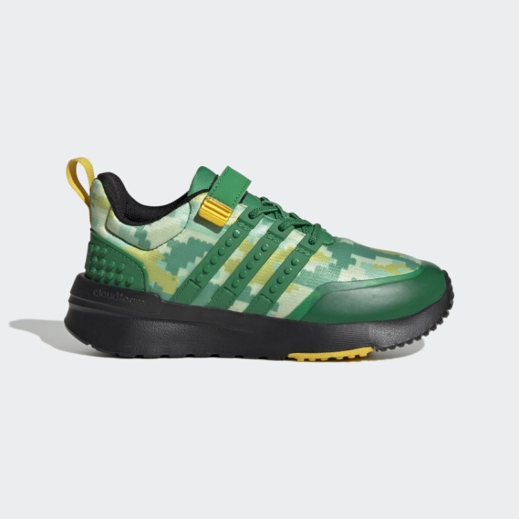 Adidas X Lego Racer Tr21 Cadarço Elástico E Sapatos Top Strap Verde Fashion