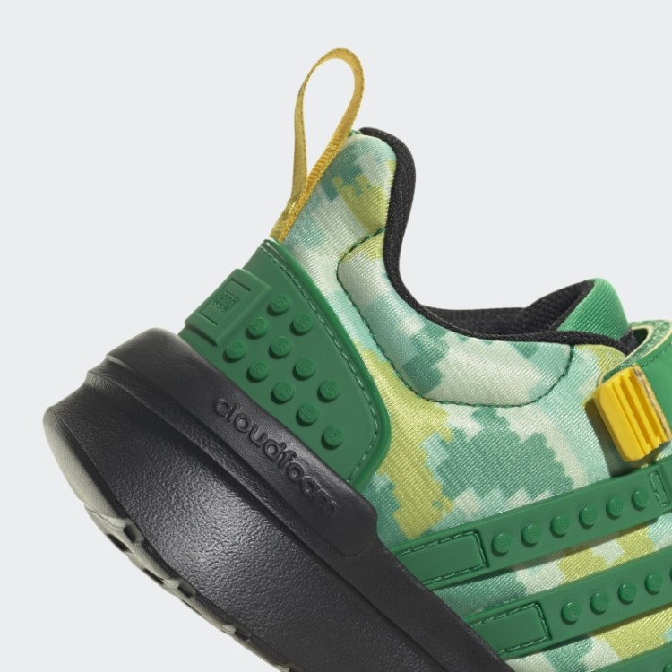 Adidas X Lego Racer Tr21 Cadarço Elástico E Sapatos Top Strap Verde Fashion