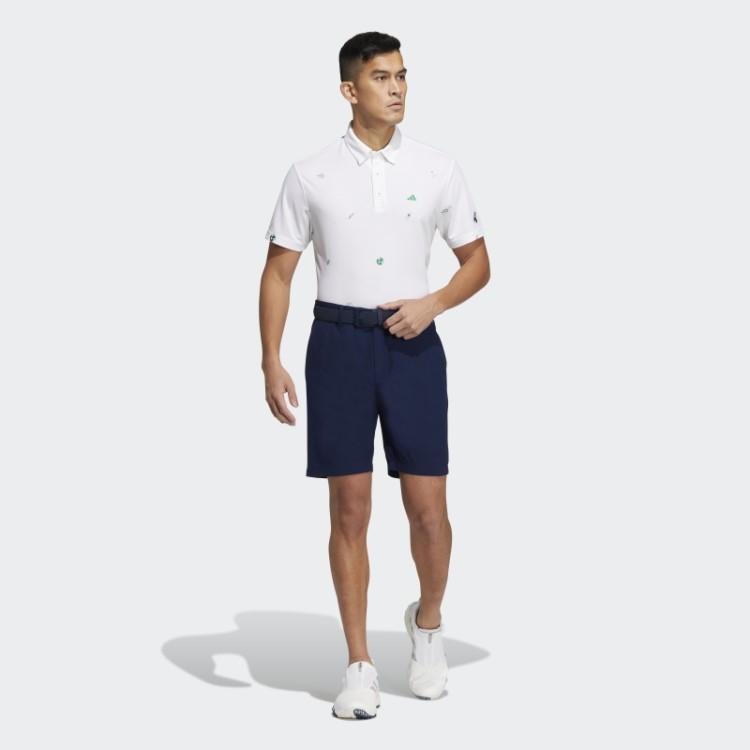 Camisa Polo Branca Adidas Play Verde Com Monograma