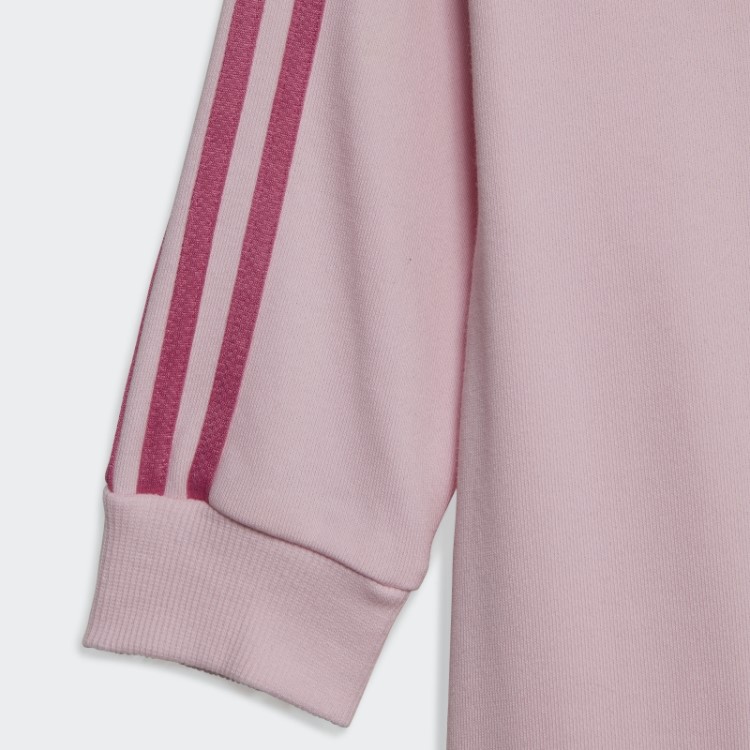 Body Felpudo Com As Três Listras Essentials Rosa Adidas