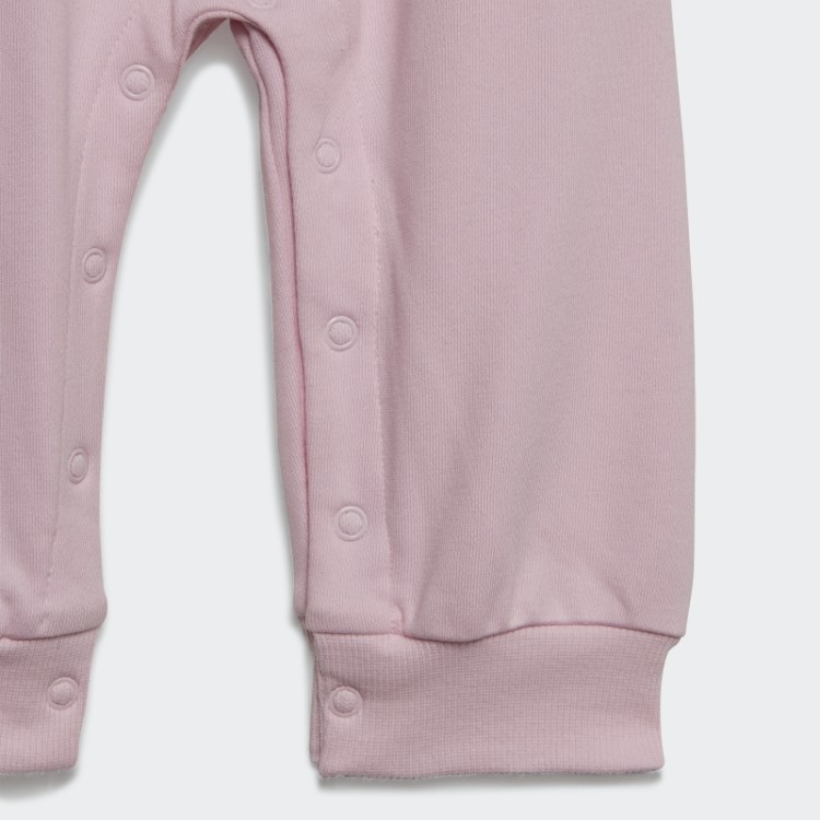 Body Felpudo Com As Três Listras Essentials Rosa Adidas