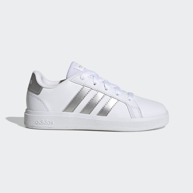 Tênis Com Cadarço Branco Adidas Grand Court Estilo De Vida