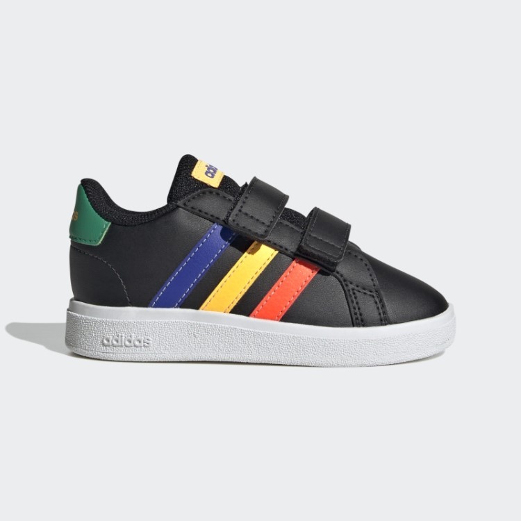 Sapato Estilo Gancho E Laço Preto Grande Corte Adidas